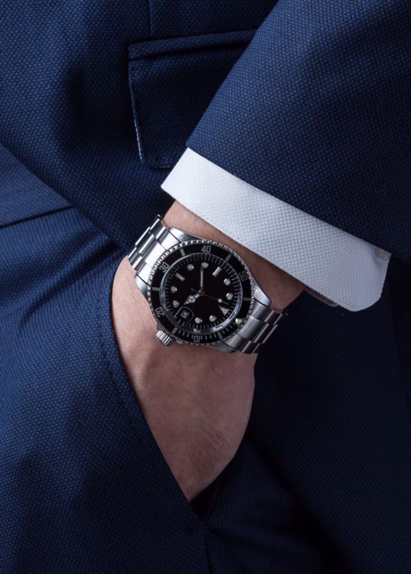 Man wearing a vintage prestige watch in Dublin