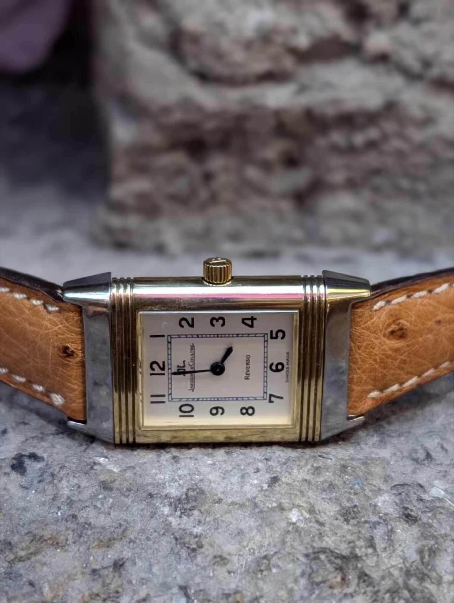 Jaeger-LeCoultre Reverso, worn as a ladies’ or unisex watch in Dublin