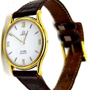 Vintage Omega DeVille slimline quartz watch